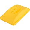 Global Industrial Flat Lid, 20 W/Dia, Yellow, Plastic 261904YL